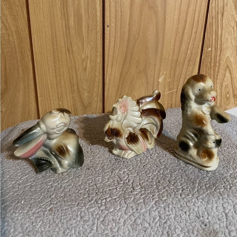 Vintage Ceramic Miniature Animal Figurines (3)